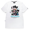 RS1NE Stay On Embroidered Patch Tee (White) - UPSTREAMERS