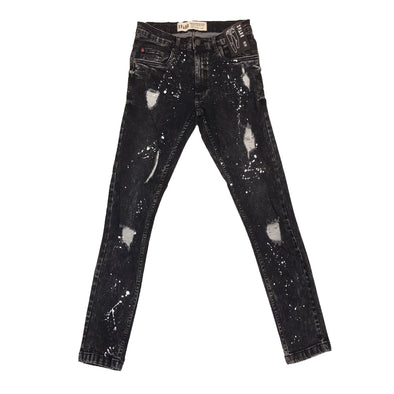Spark Paint Ripped Jean (Black Sand) - UPSTREAMERS