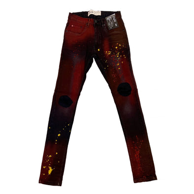 Spark Painted Jean (Red/Black) - UPSTREAMERS