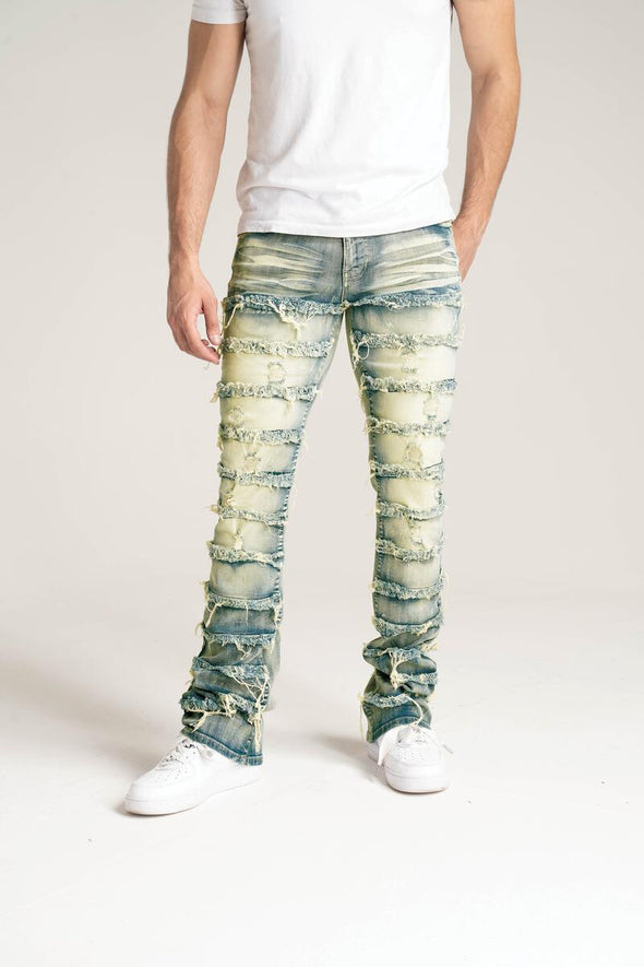 Spark Premium Stretch Stacked Jean (Rustic Blue) - UPSTREAMERS