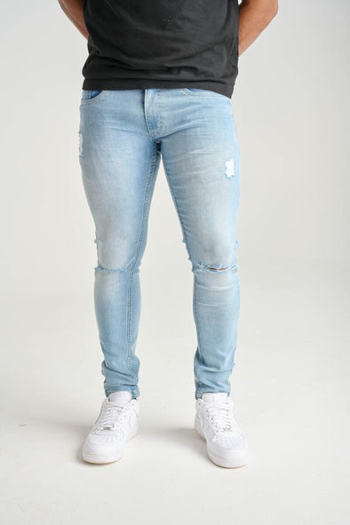 Spark Ripped Jean (Light Blue) - UPSTREAMERS