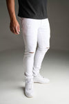 Spark Ripped Twill Jean (White) - UPSTREAMERS