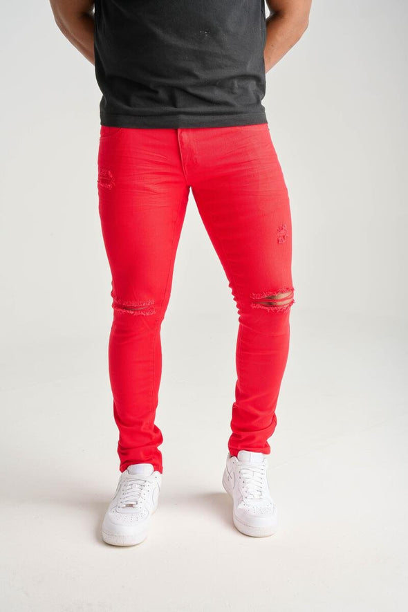 Spark Ripped Twill Pant (Red) - UPSTREAMERS